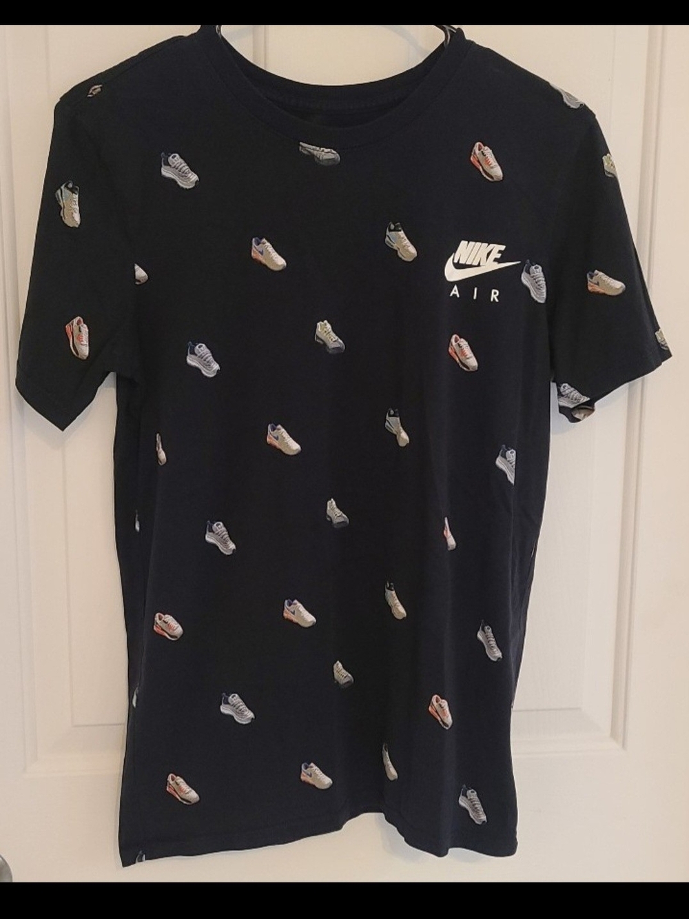 Nike Air Max Black Tee with Sneaker Print